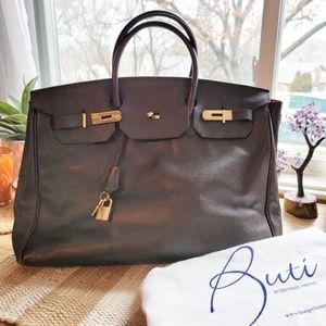 Buti Pelletterie Birkin Style Brown Leather Bag